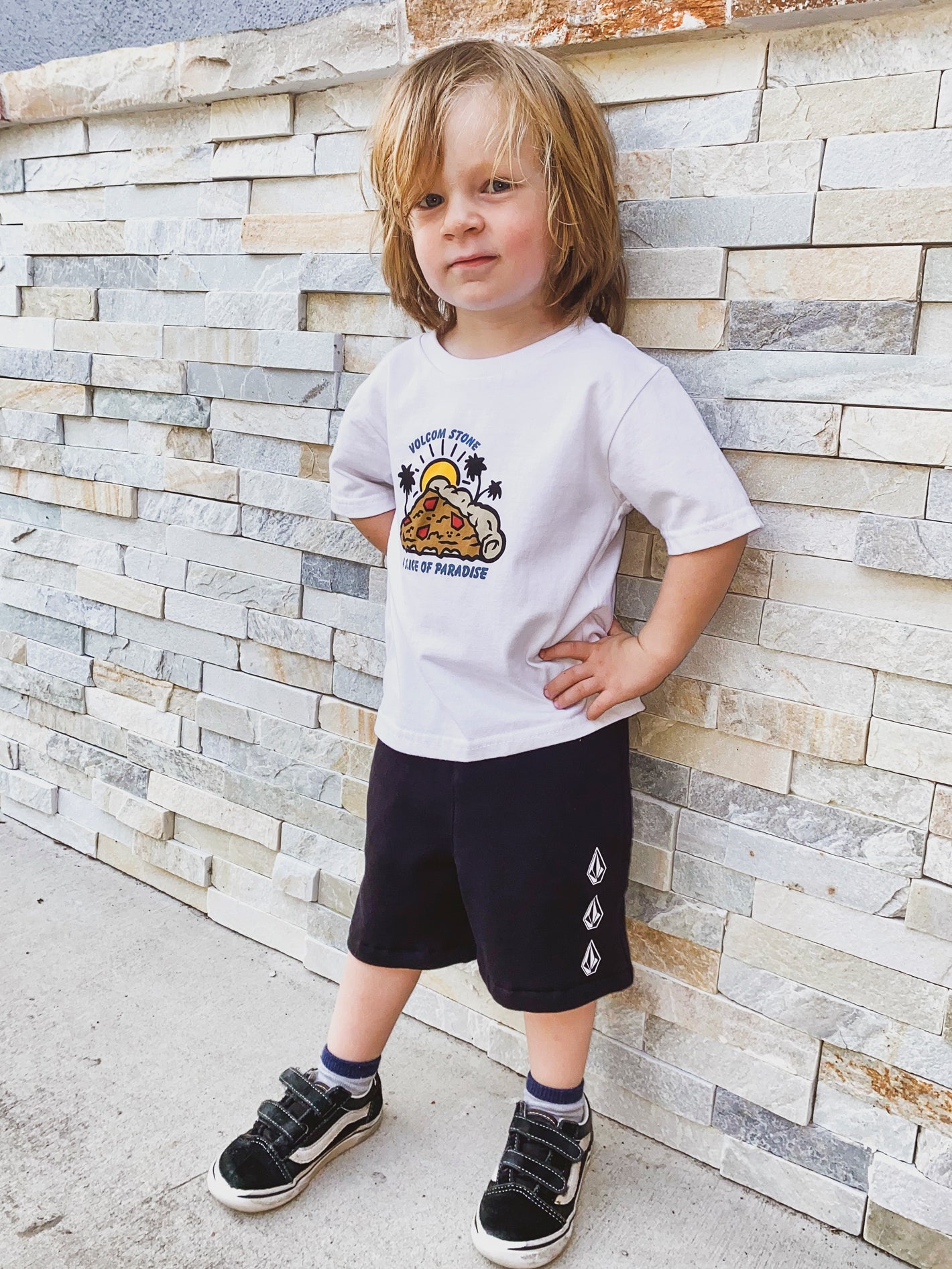 Little Boys Iconic Stone Fleece Shorts