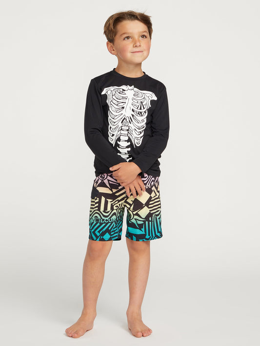 Little Boys Skeleton Long Sleeve Rashguard